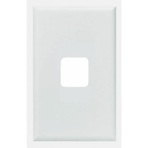 HPM Excel 1Gang Telephone Cover Plate - White
